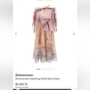 Zimmermann Pink and Brown Maxi Skirt